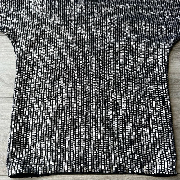 Marciano Sequins V Neck Dolman Sleeve  Oversized Tunics Mini Dress - Picture 6 of 15